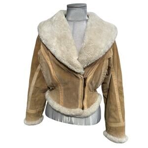 VTG 80s Adventure Bound Wilson's Aviator Bomber Insulated Suede Leather Bolaro